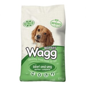 Wagg Worker Dog Food with Beef and Veg