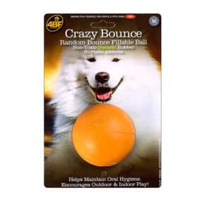 4BF Crazy Bounce Ball Dog Toy, Medium