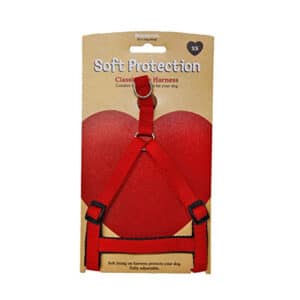 Rosewood Classic Soft Protection Nylon Dog Harness Red XS