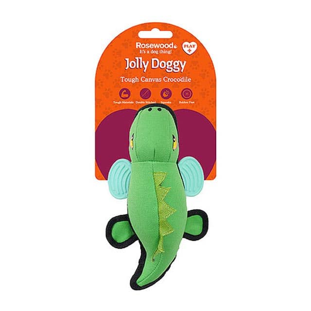 Rosewood Jolly Doggy Tough Canvas Crocodile Toy