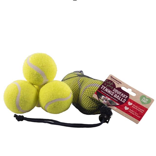 Rosewood Squeaky Tennis Balls 3pc