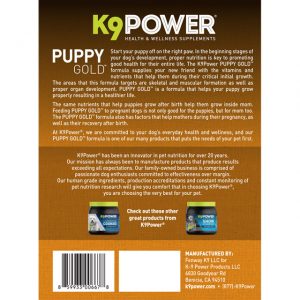 K9 Power Puppy Gold - Nutritional Supplement for Growing Puppies and Mothers