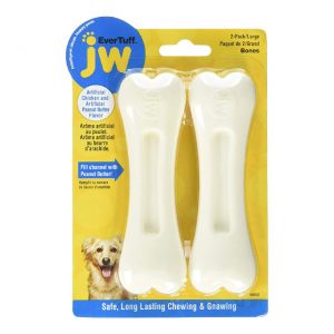JW Pet Nylon Double Pack Chicken & Peanut Butter Dog Bone
