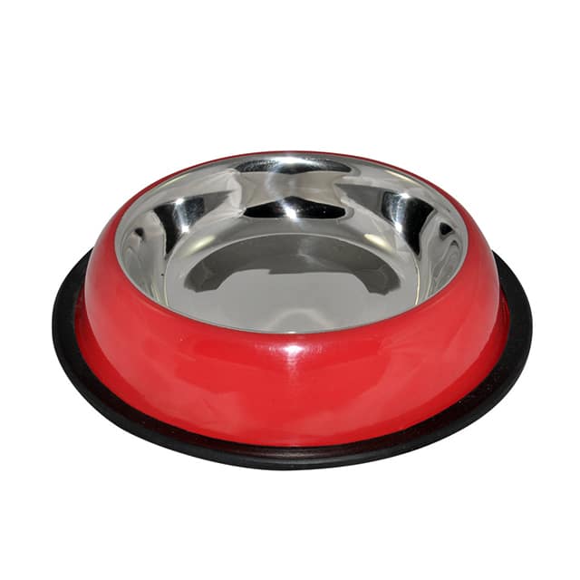 Red Aglow Belly Non-Skid Bowl