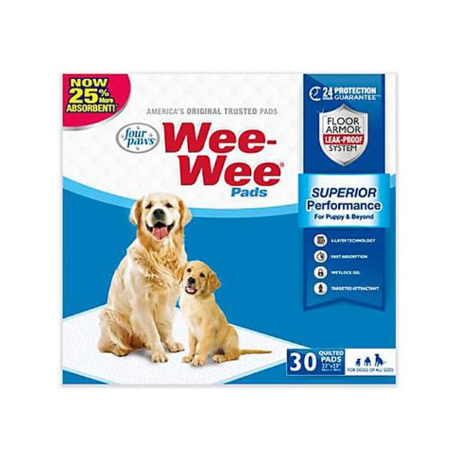 Four Paws Wee-Wee Puppy Pads, Count of 30