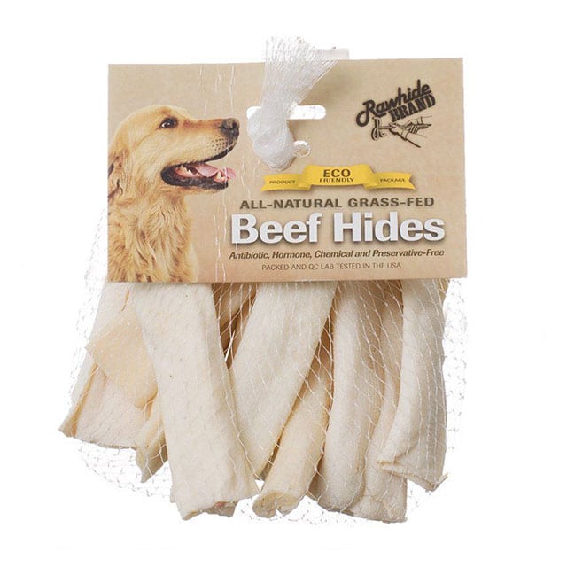 Rawhide Brand Eco Friendly Beef Hide Natural Flat Spiral Rolls