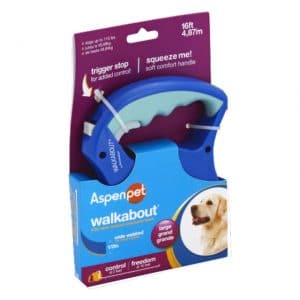 Aspen Pet Walkabout Large 1_2 inch Wide Webbed Retractable 16ft Leash