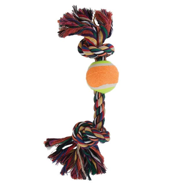 Booda Tennis Ball 'N Bone Dog Toy (Multicolor Medium)