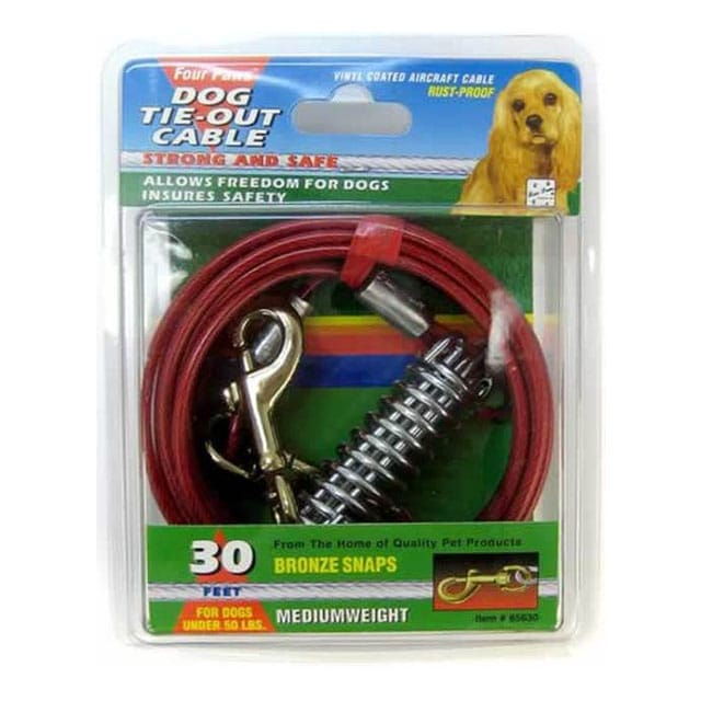 Four Paws Medium Weight Dog Tie Out Cable – 30ft