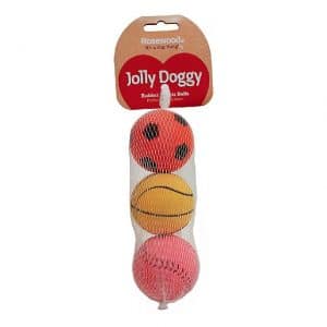 Rosewood Jolly Doggy Rubber Sports Balls Dog Toys