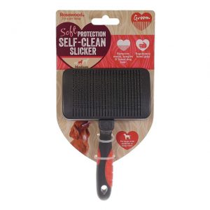 Rosewood Soft Protection Salon Grooming Self Cleaning Brush - Medium