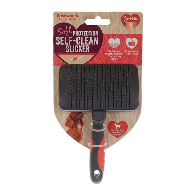 Rosewood Soft Protection Grooming Self Clean Slicker Small