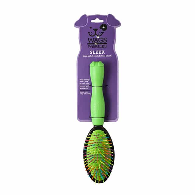 Wags & Wiggles Large Dual Sided Bristle & Straight Pin Brush