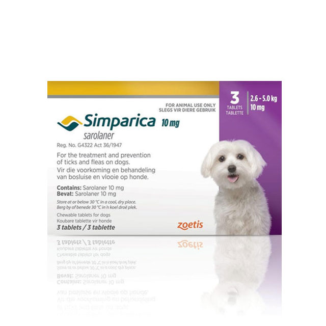Simparica Chewable Tablets for Dogs 2.5kg-5kg