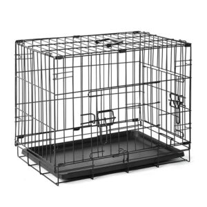 Collapsible Metal Cage with Tray_black